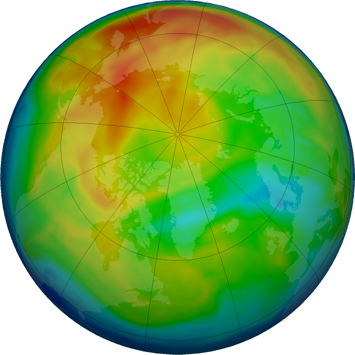 Arctic ozone map for 26 December 2018